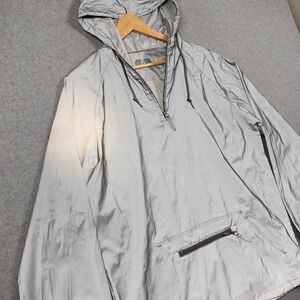 Reflective Running Jacket Mens Medium Bright Shiny High Vis Biking Cottonhood